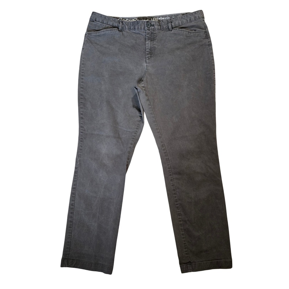 Eddie Bauer Classic Chic Legendwash Gray Women's 16 Stretch Curvy Fit‎ Chinos